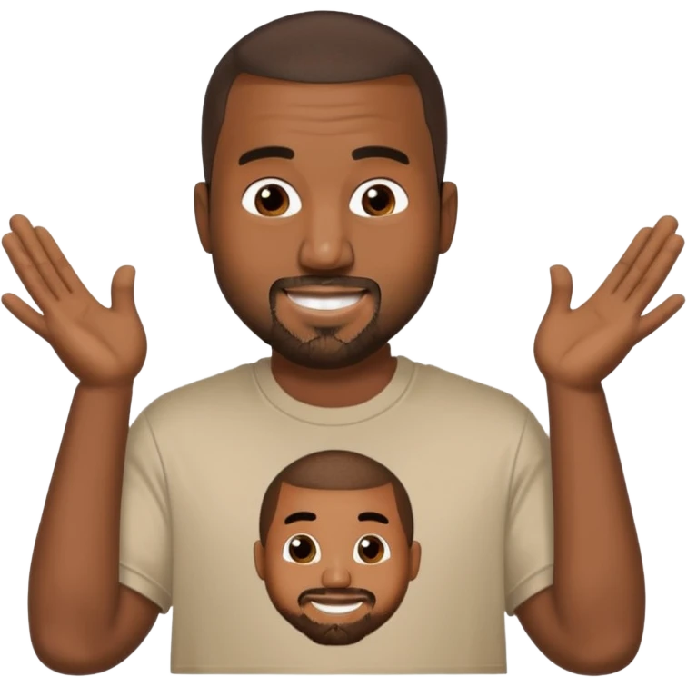 kanye west bear man emoji