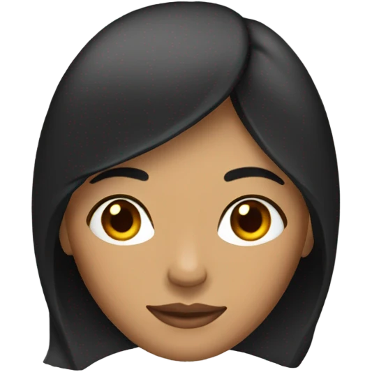 woman with black straight hair and tan skin  emoji