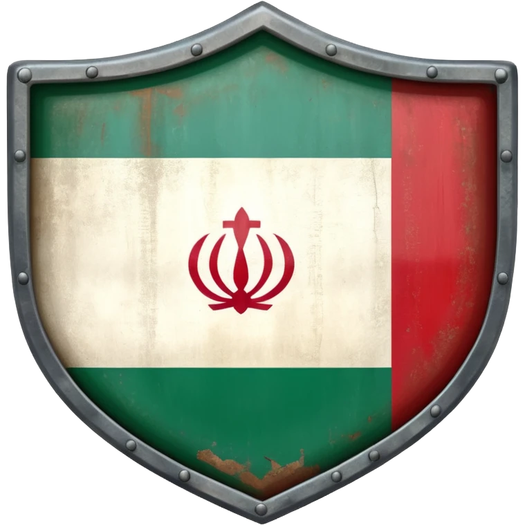 rectangular shield with the flag of Iran emoji