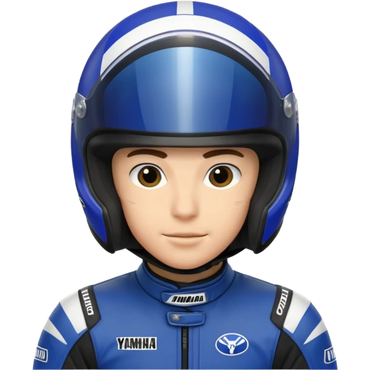 yamaha motorcycle racer with full face helmet emoji