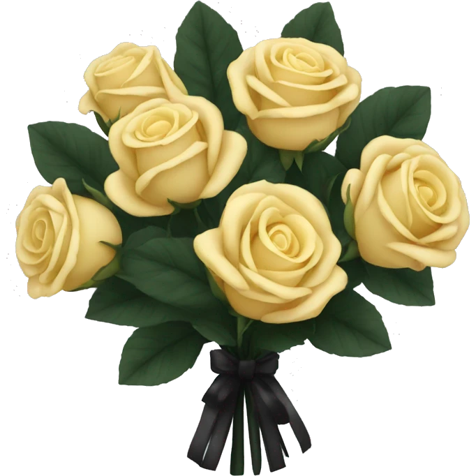 Black  roses bouquet  emoji