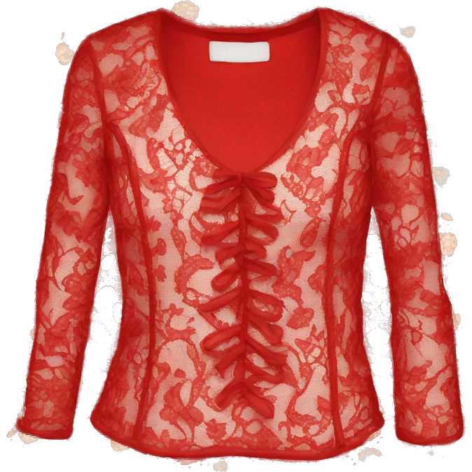 Red lace top  emoji
