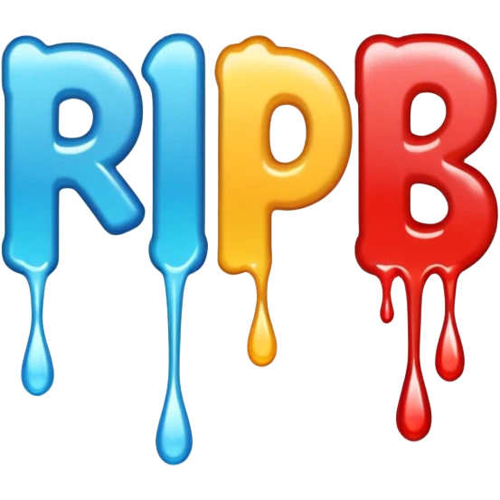 Words that say "RIP" in drippy letters  emoji