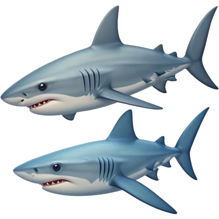 Shark and stingray emoji