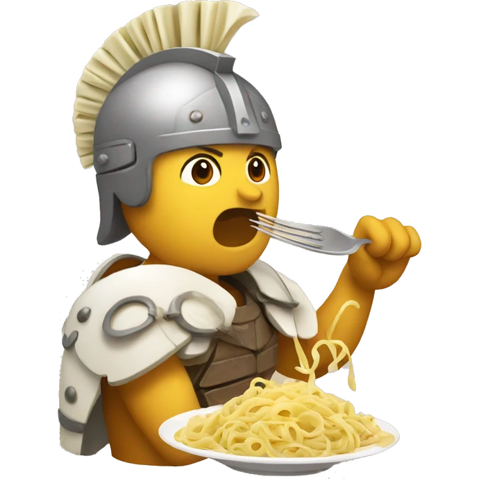 gladiator eating pasta emoji