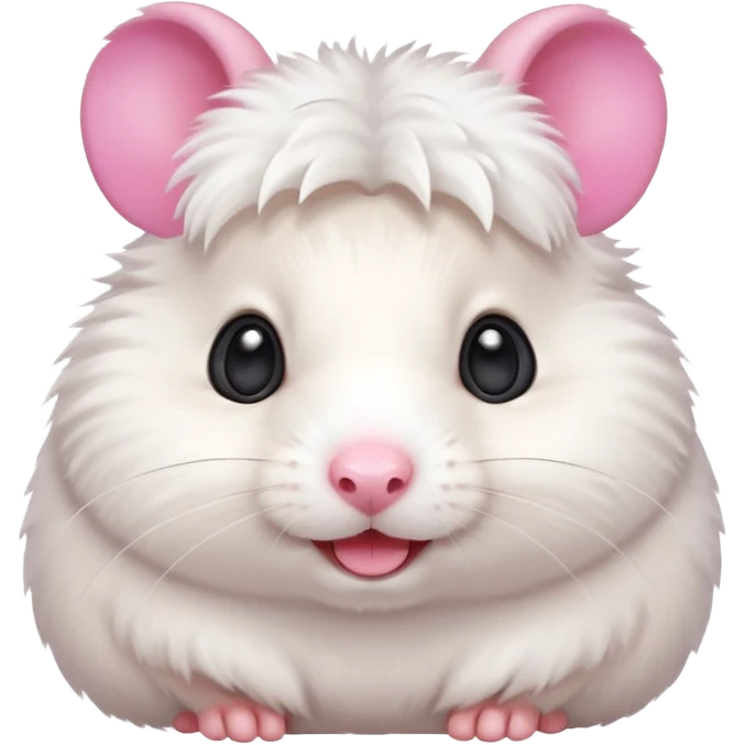 White pretty hamster emoji emoji