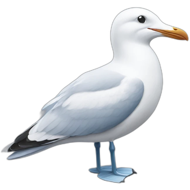 Blue and White seagull emoji