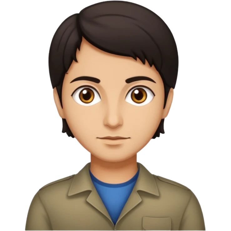 portrait of iranian civilian with neutral expression emoji