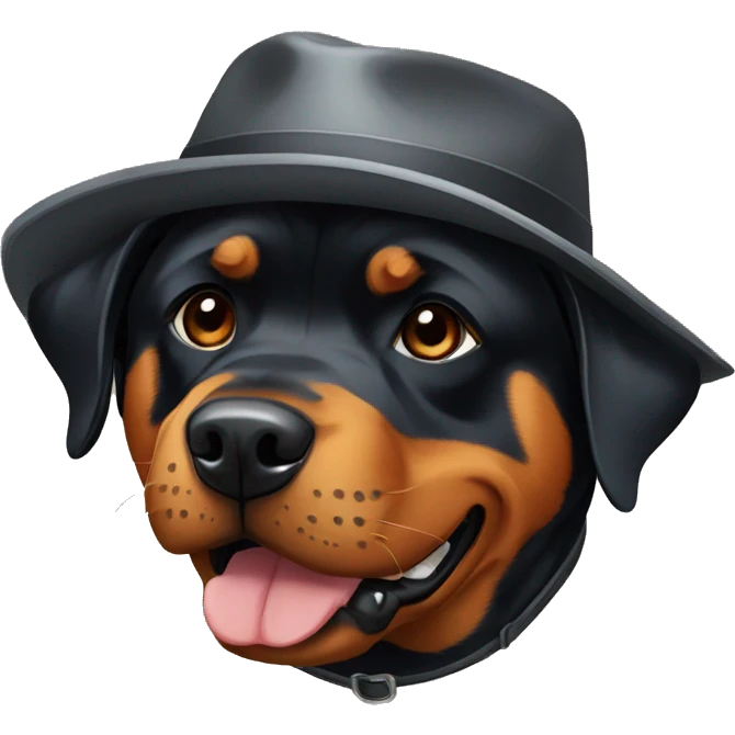 rottweiler in hat emoji