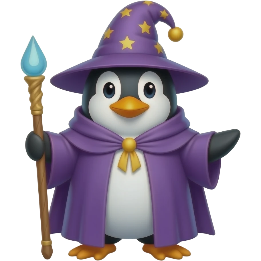 Penguin Wizard emoji