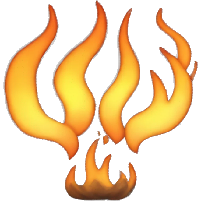 bright flames emoji