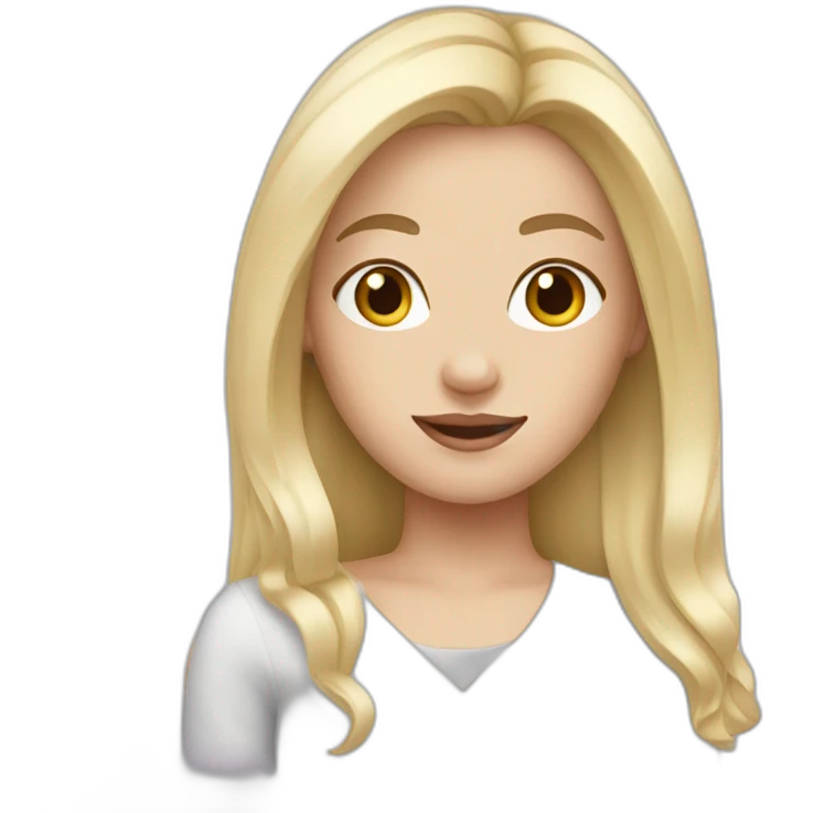 Very white blond girl emoji