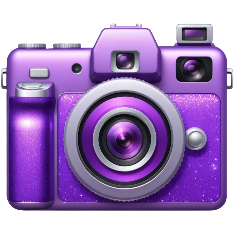 Glitter Hot Camera Purple emoji