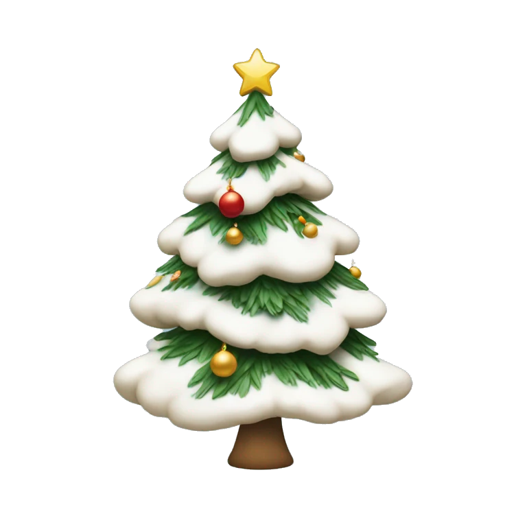 Sapin de Noël blanc à esthétique  emoji
