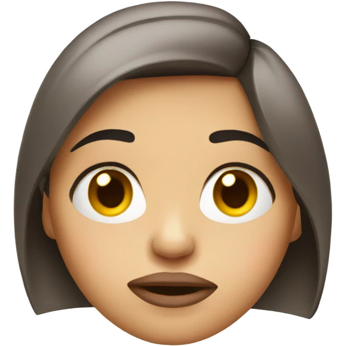 Girl with pursing  emoji