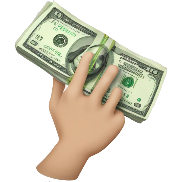 Money in hand  emoji