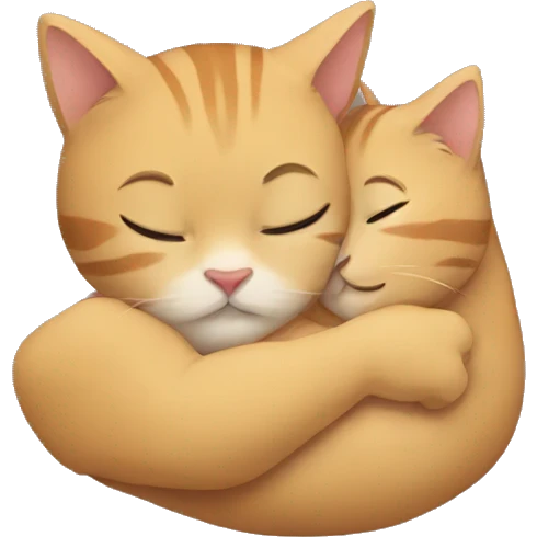 cats hugging  emoji