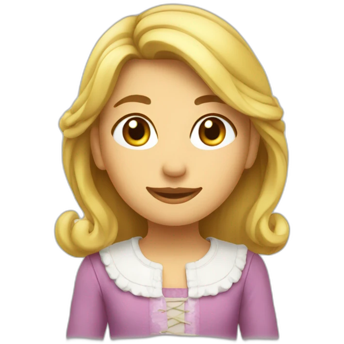 Fille châtain clair emoji