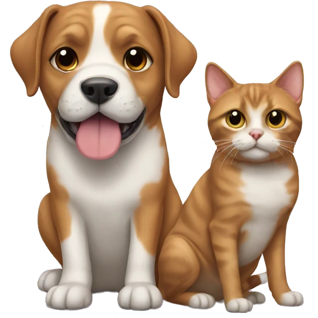 Cat and dog  emoji