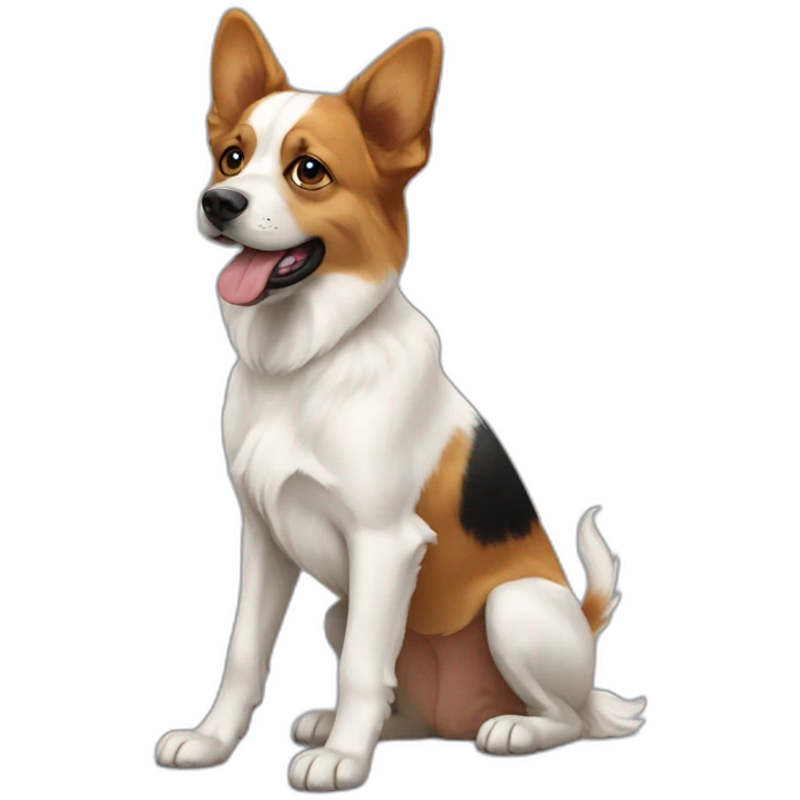 Chien et papillon  emoji