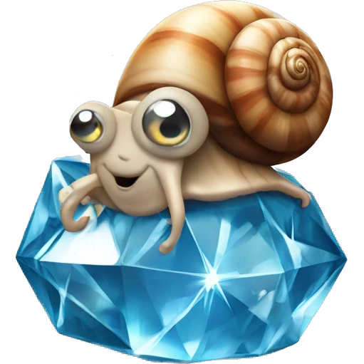 Snail crying diamonds emoji