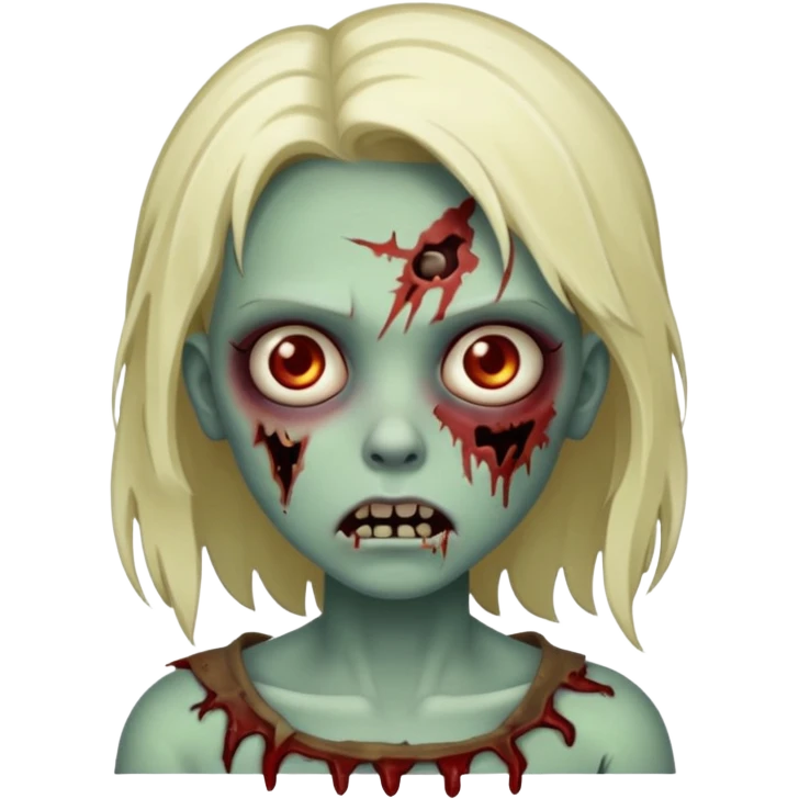 zombie girl with a scar emoji