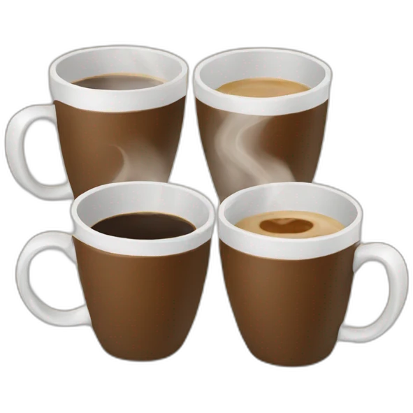 3 mugs of coffee emoji