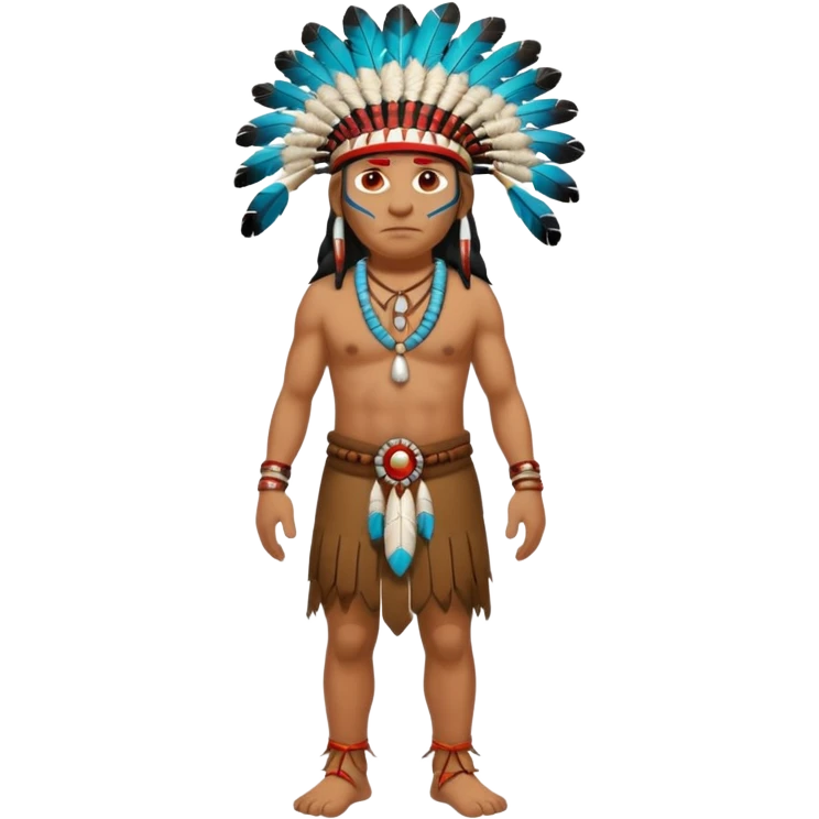 The full body of A native American Indian chief from the 1800s emoji