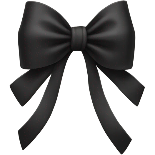 Black bow emoji