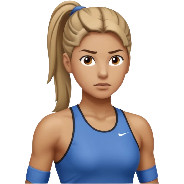 athlete woman with ponytail emoji