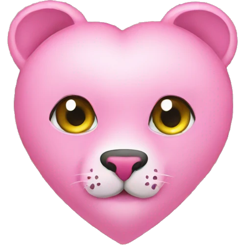 pink heart and leopard emoji