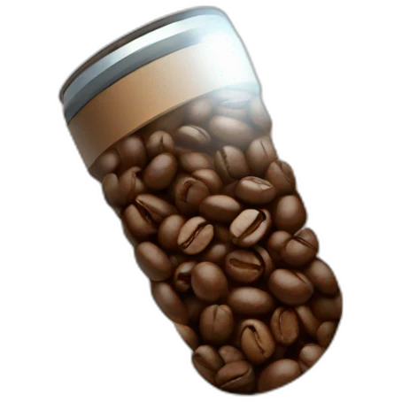 a flashlight made of coffee beans emoji