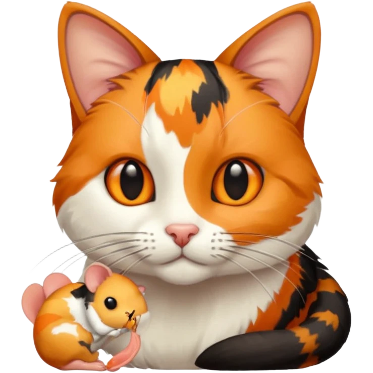 cat eating a mouse emoji