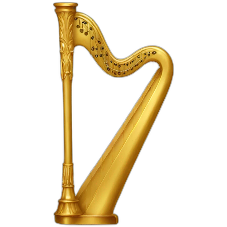 a gold harp emoji