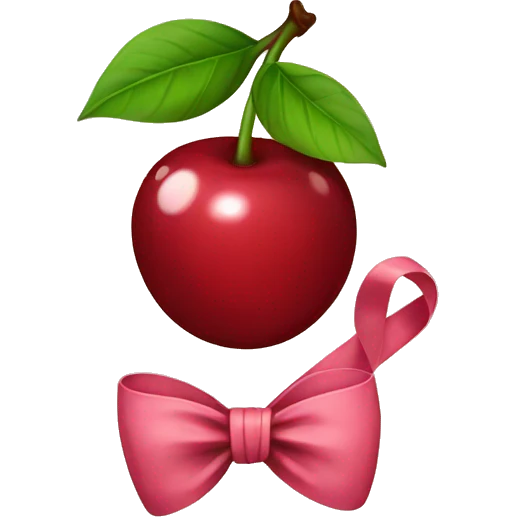 cherry with bow emoji