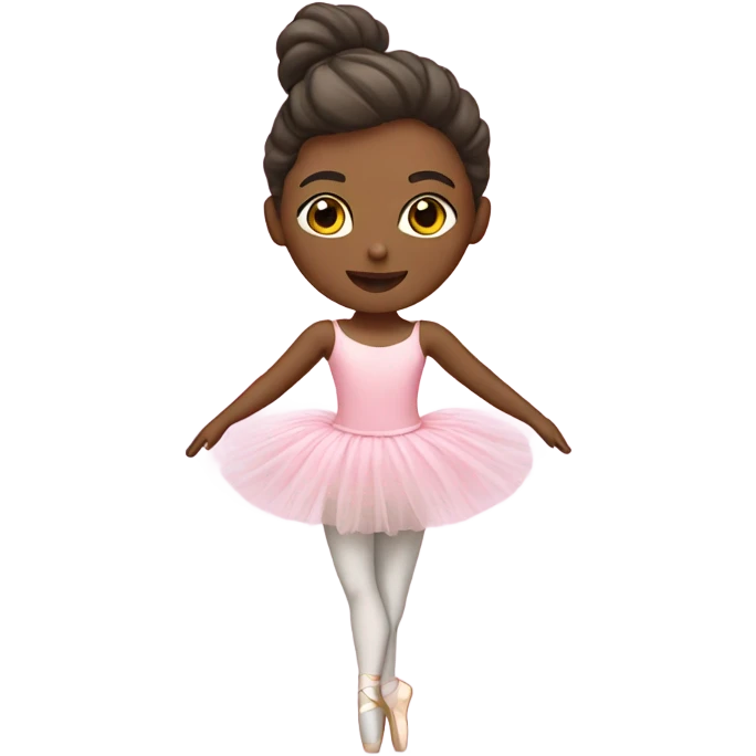White ballerina dancing in pink tutu emoji