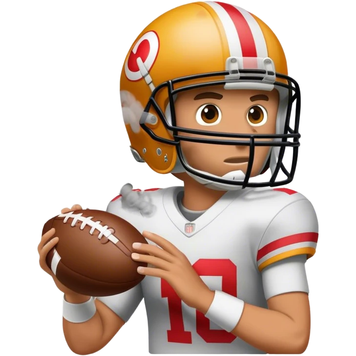 Quarterback hiding in smoke  emoji
