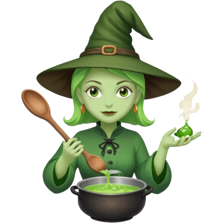 green witch cooking potion emoji