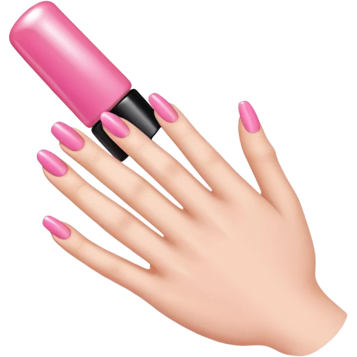 Create an emoji of a hand applying nail polish emoji