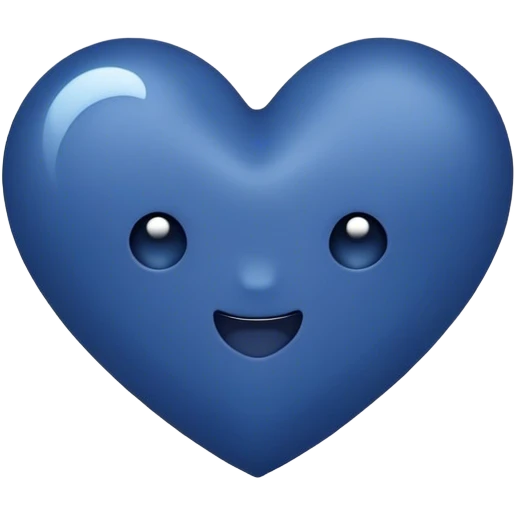 Dark blue heart with ‘good Night’ in the middle  emoji