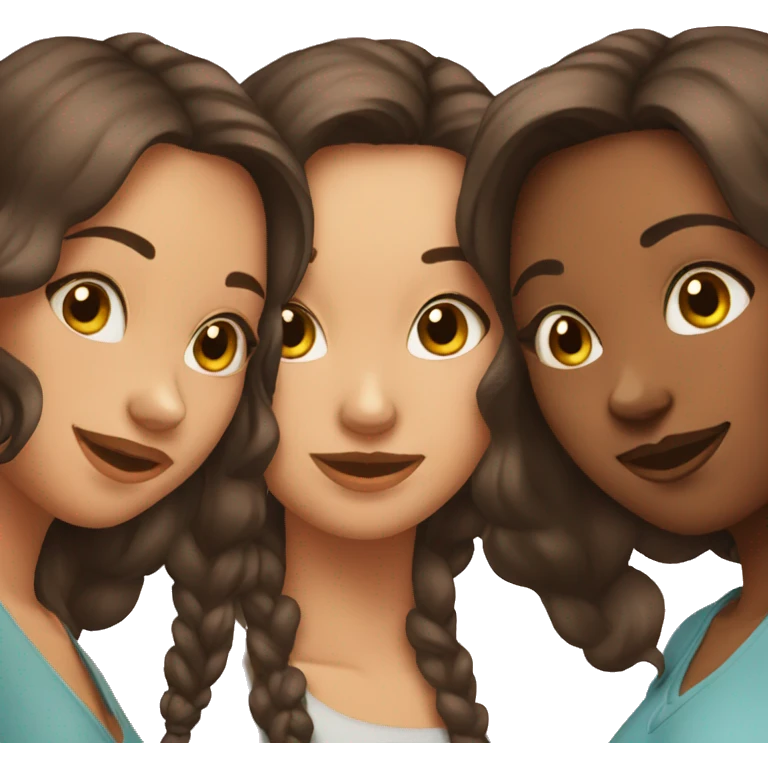 three girlfriends emoji