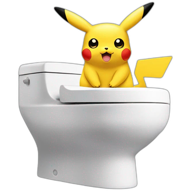 Pikachu qui est au toilettes emoji