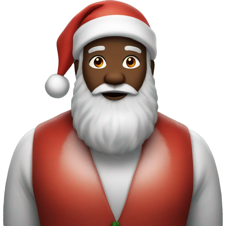 big black santa emoji