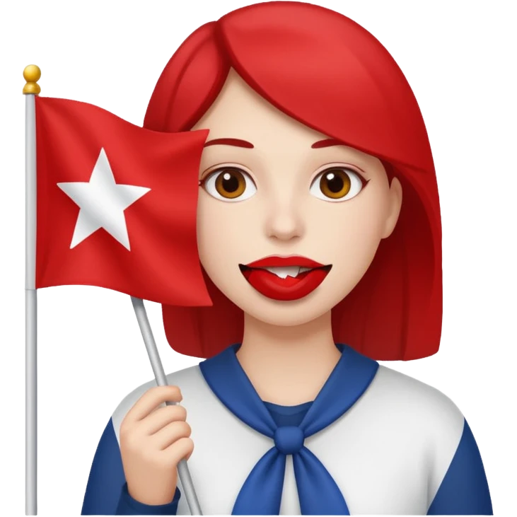 put the flag in her mouth emoji