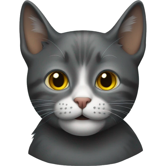 Un gato negro enojado  emoji