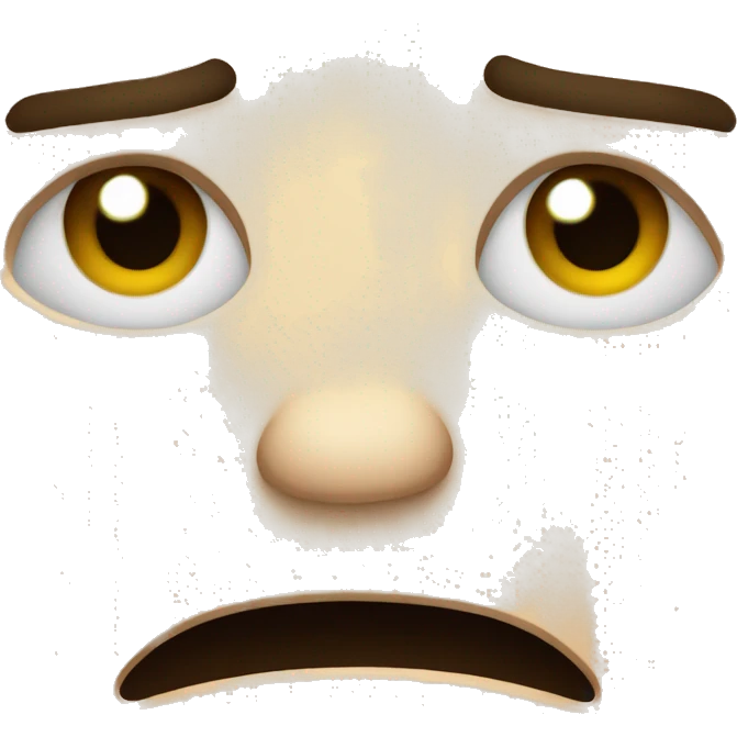 Frustrated sad face blushing  emoji