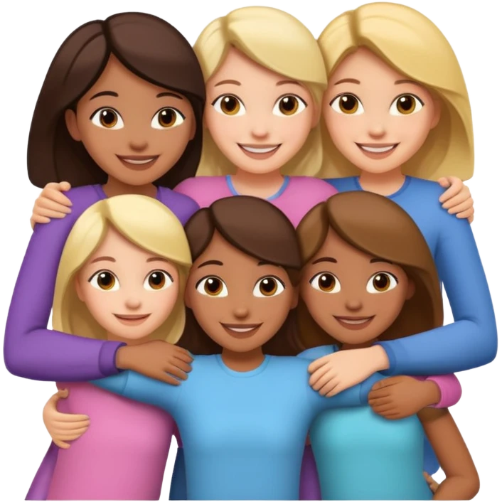 Girls with their arms around each other emoji