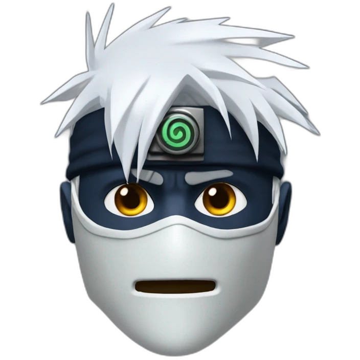 Kakashi hatake with mask and left sharingan eye emoji