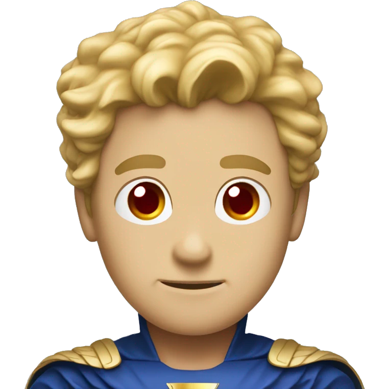 super homelander from "the boys" series with red eyes  emoji