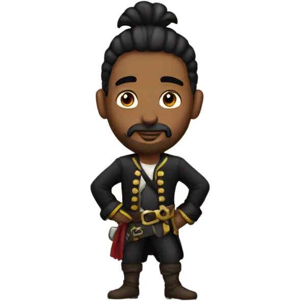 Pirate with man bun emoji